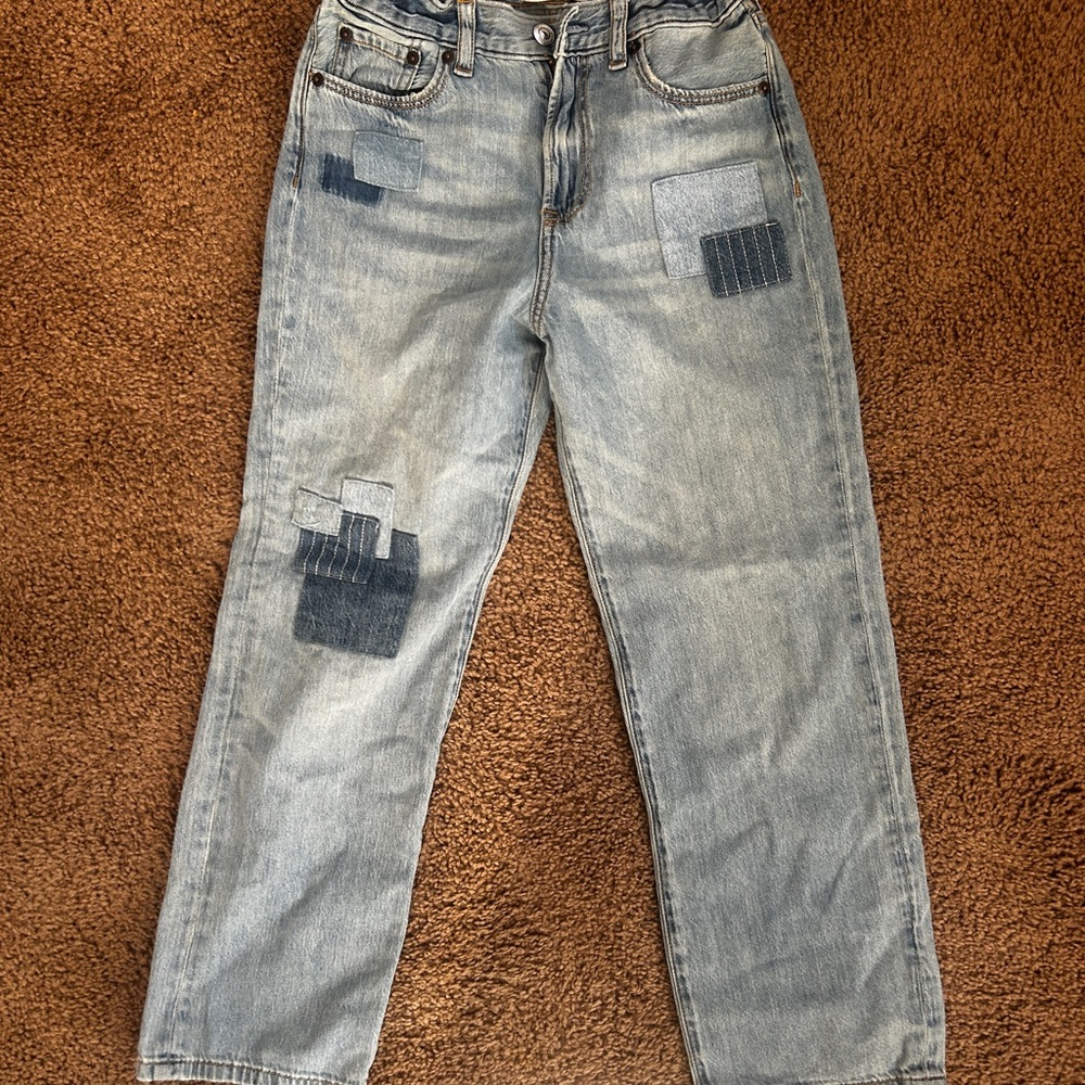 Abercrombie Kids Loose Fit Jeans with Patches